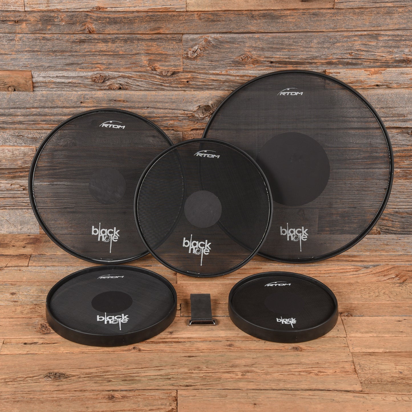 RTOM 10/12/14/16/22" Black Hole Practice Pad Set