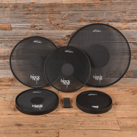 RTOM 10/12/14/16/22" Black Hole Practice Pad Set