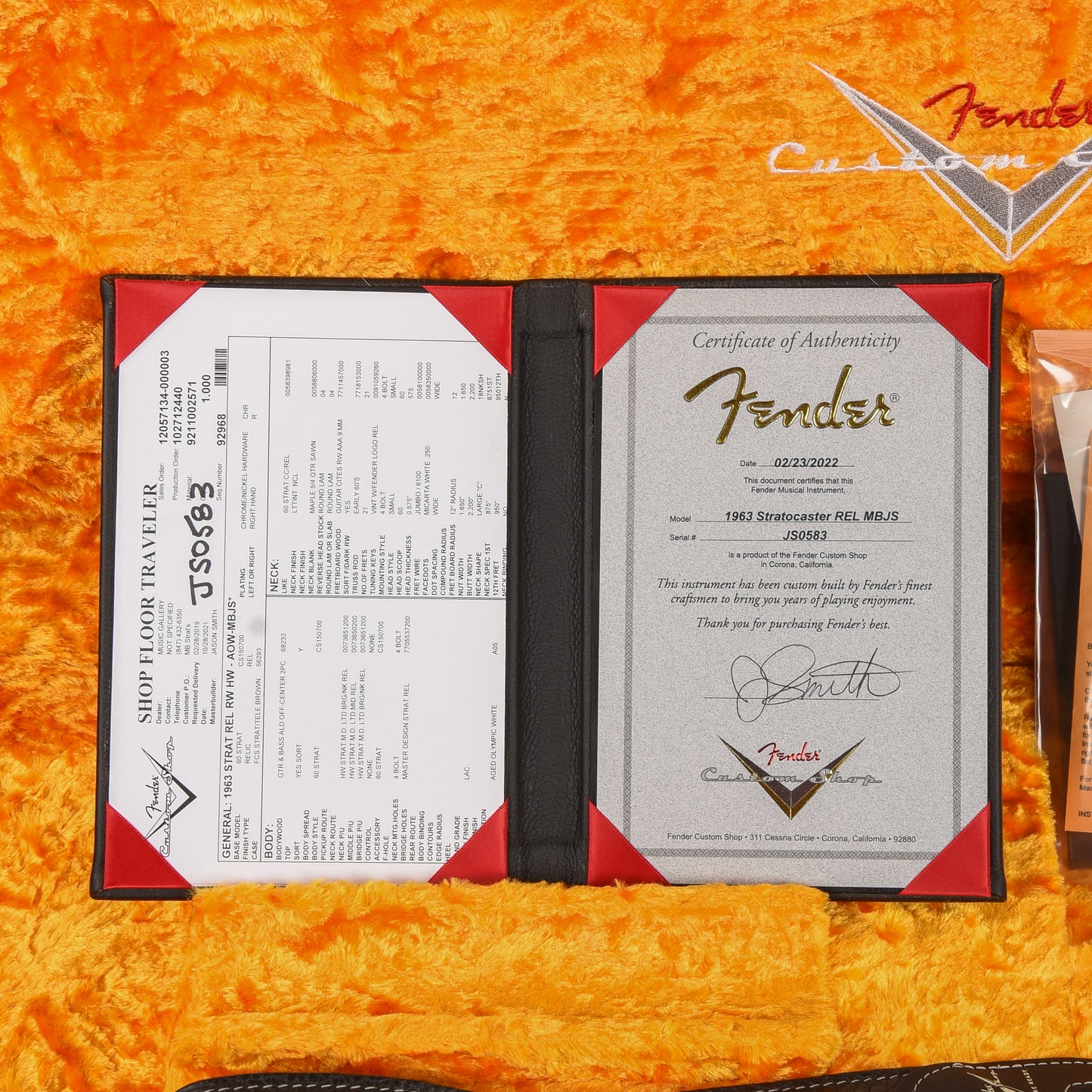 Fender Custom Shop Jason Smith Masterbuilt '63 Stratocaster Relic Aged Olympic White 2022