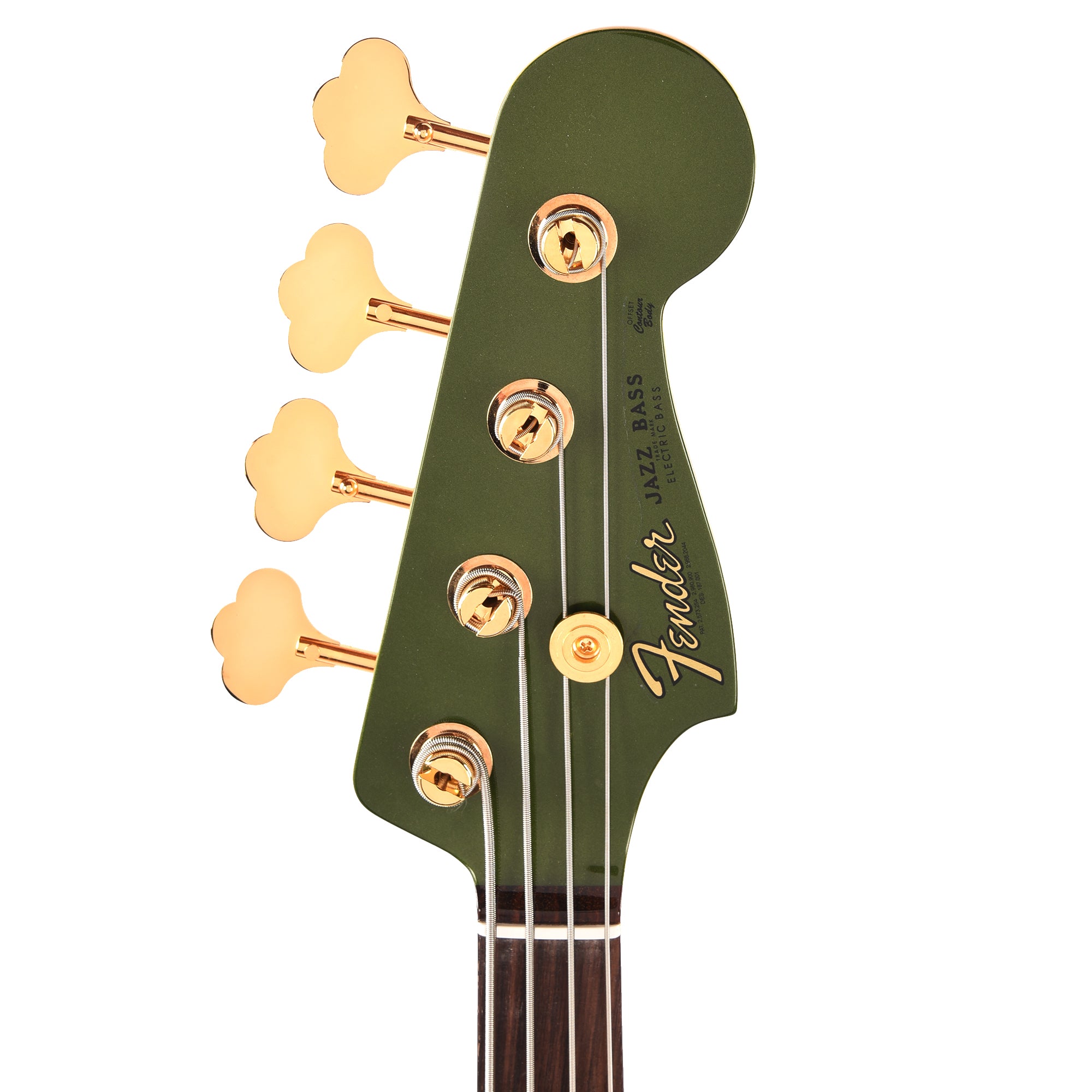 Fender Custom Shop 1960 Jazz Bass NOS Cadillac Green w/Painted Headcap, AAA Flame Maple Neck, & Gold Hardware