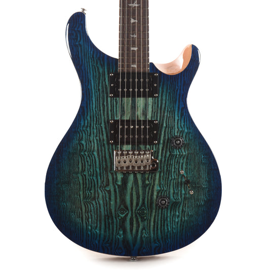 PRS Limited Edition SE Exotic Custom 24 Swamp Ash Burl Lake Blue w/Natural Back