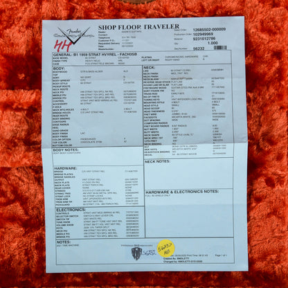 Fender Custom Shop 1959 Stratocaster Heavy Relic Sunburst 2022