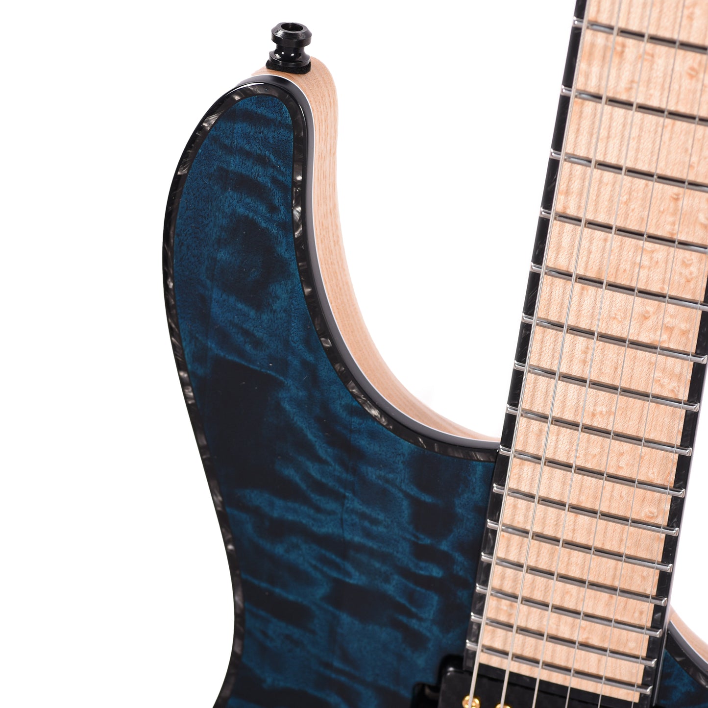 Mayones Regius 6 Curly Poplar 4A/Swamp Ash Trans Turquoise