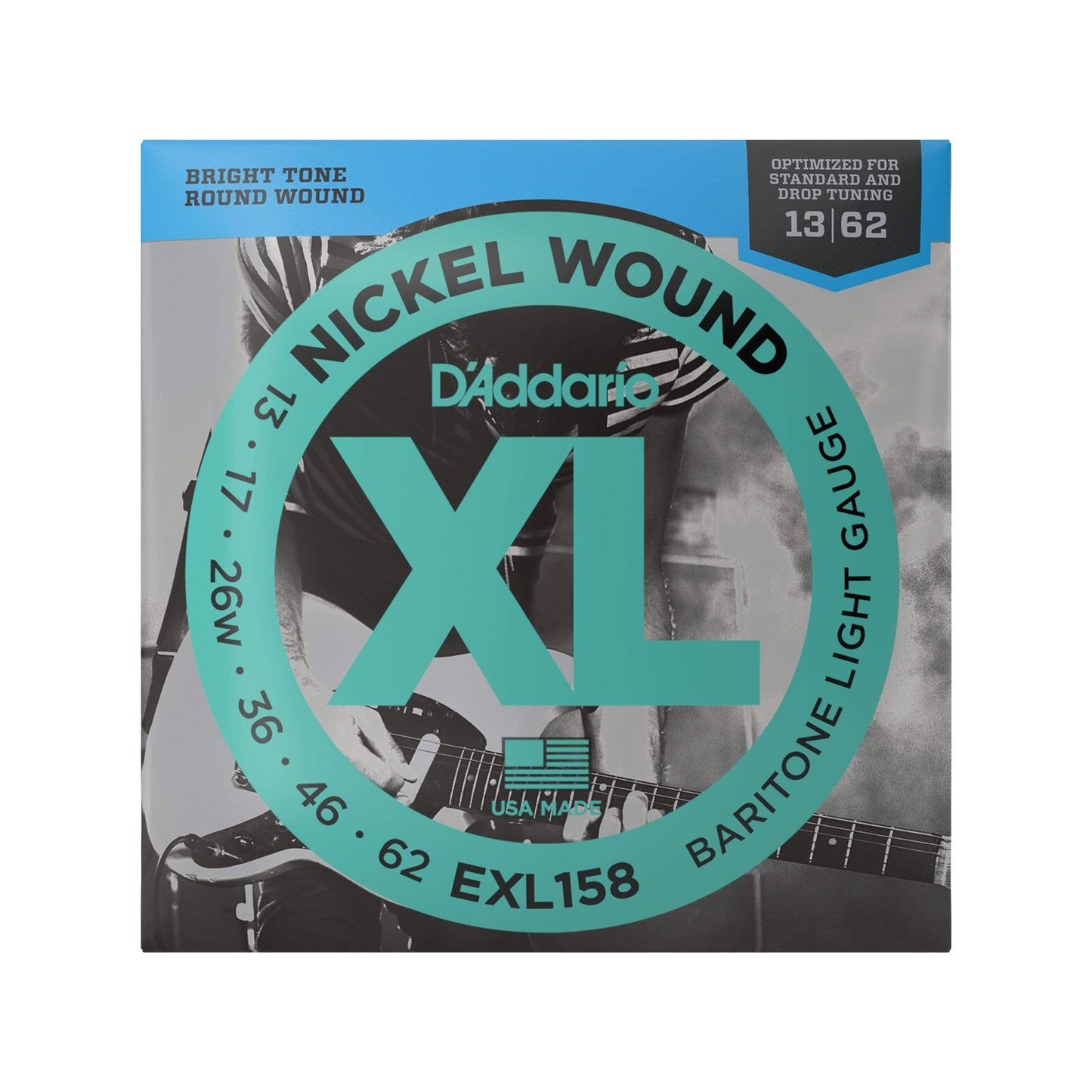 D'Addario EXL158 Electric Baritone Light Guitar Strings 13-62