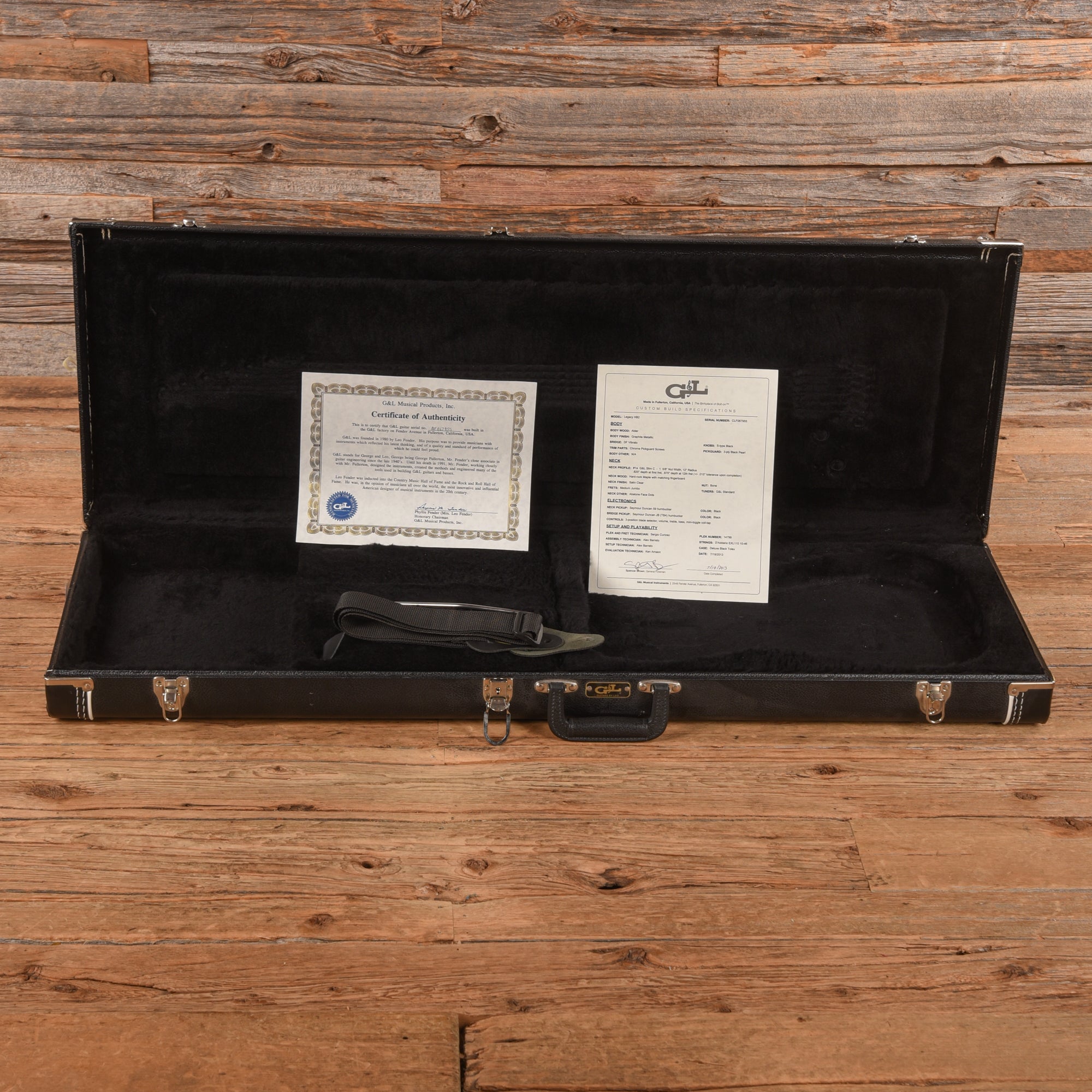 G&L USA Custom Shop Legacy HB2 Graphite Metallic 2013