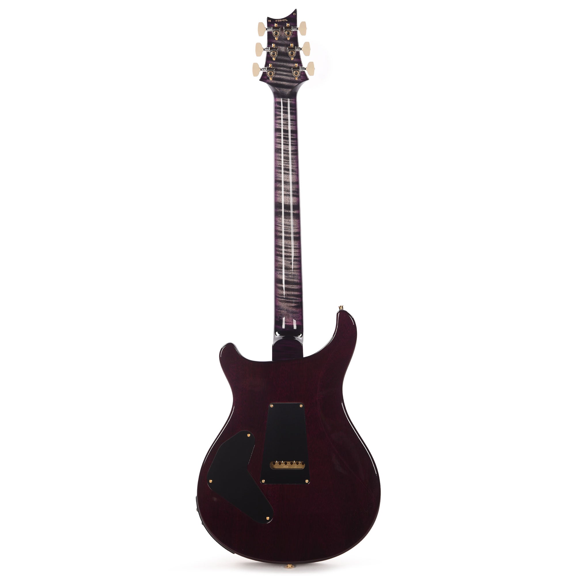 PRS Wood Library Custom 24 Piezo 10-Top Flame Charcoal Purple Burst w/Figured Stained Neck & Ebony Fingerboard