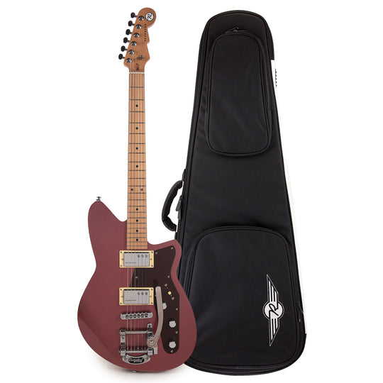 Reverend Jetstream HC w/Bigsby Mulberry Mist Soft Case Bundle