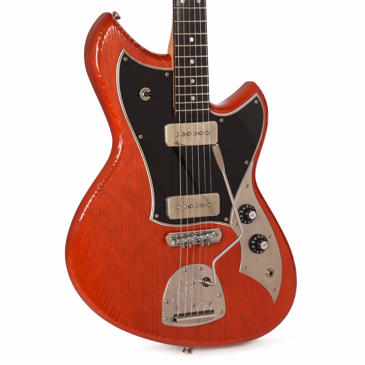 Novo Custom Serus J Faded Cherry Light Distress w/Nickel Fralin P90s