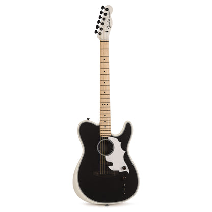 Fender Artist Jack White Triplesonic Acoustasonic Telecaster Satin Arctic White with Black Top