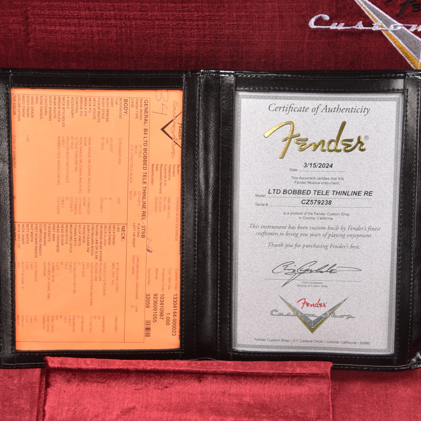 Fender Custom Shop Limited Edition 1964 "Bobbed" Telecaster Thinline Relic 3-Color Sunburst