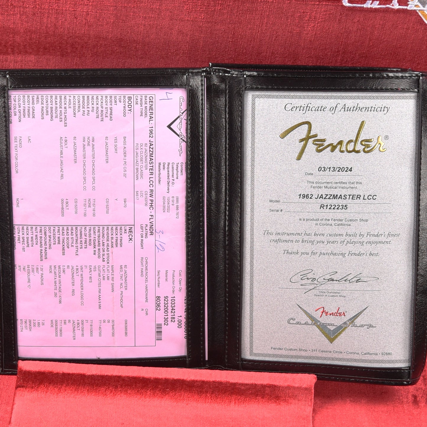 Fender Custom Shop 1962 Jazzmaster "Chicago Special" Deluxe Closet Classic Faded Lavender w/Matching Headcap