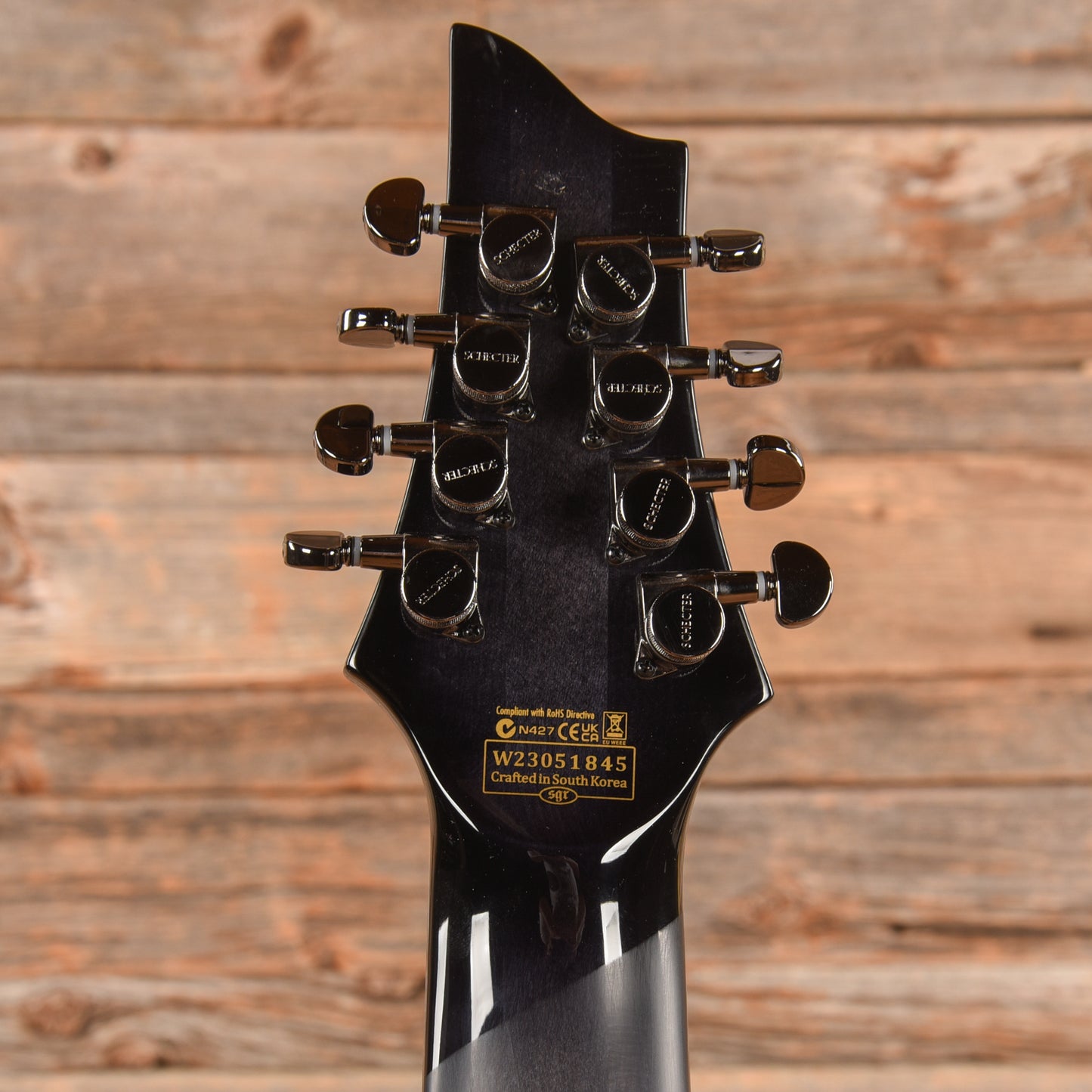 Schecter Hellraiser Hybrid C-8 Transparent Black Burst 2023