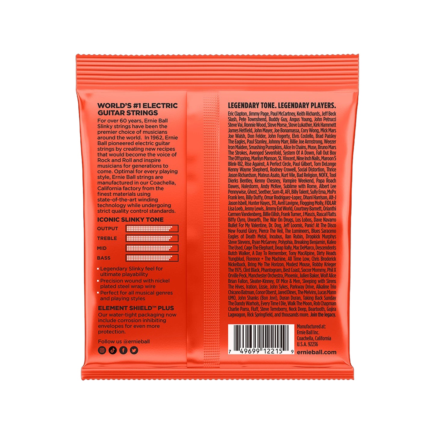 Ernie Ball Skinny Top Heavy Bot Electric Guitar Strings 10-52