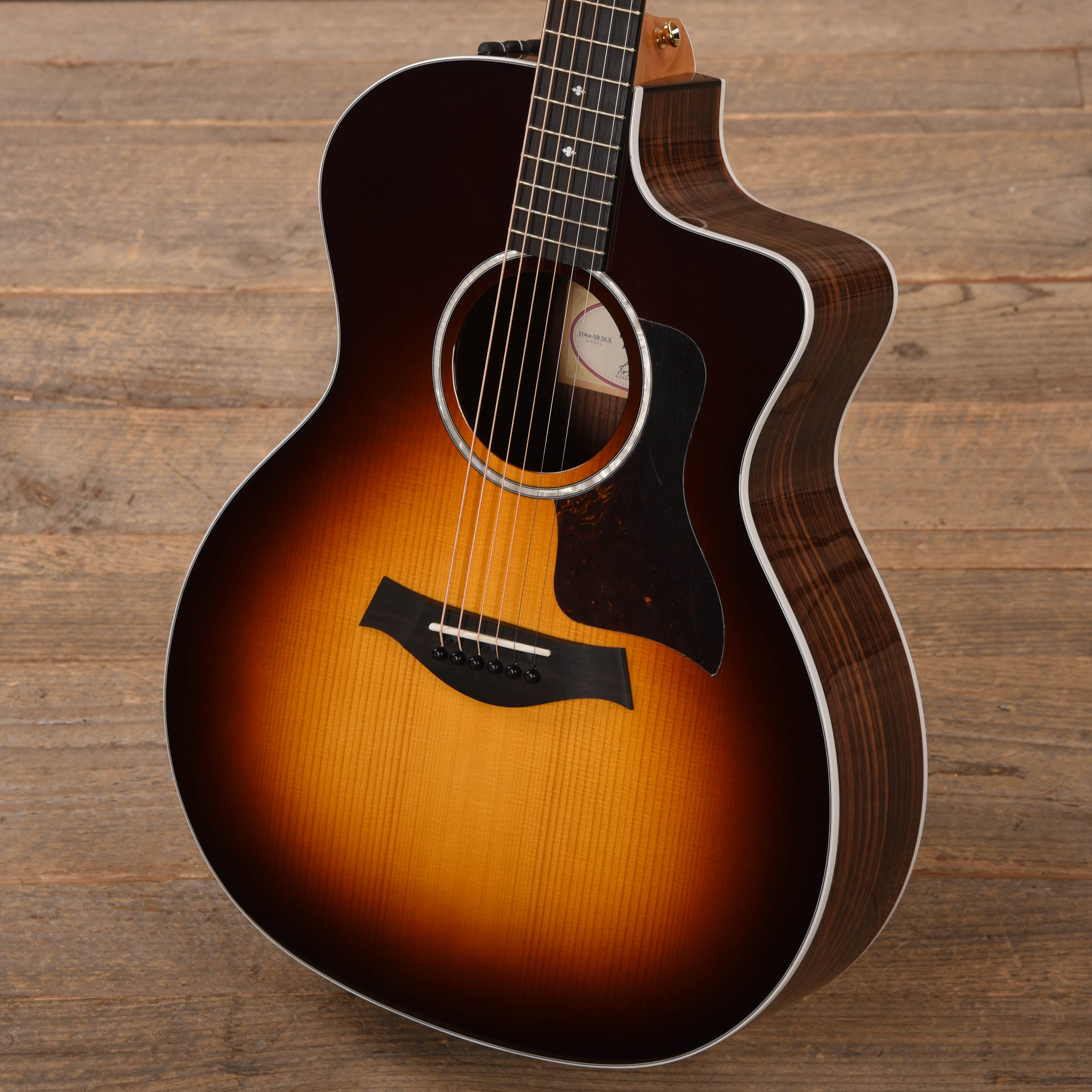 Taylor 214ce-SB Deluxe Grand Auditorium Sitka/Rosewood Tobacco Sunburst ES2