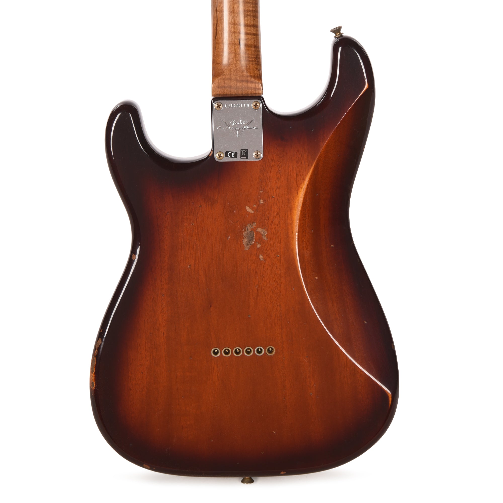 Fender Custom Shop Artisan Dual P90 Stratocaster Flame Maple Top & 1-Piece Vintage Michigan Mahogany Body Aged Violin Burst Relic