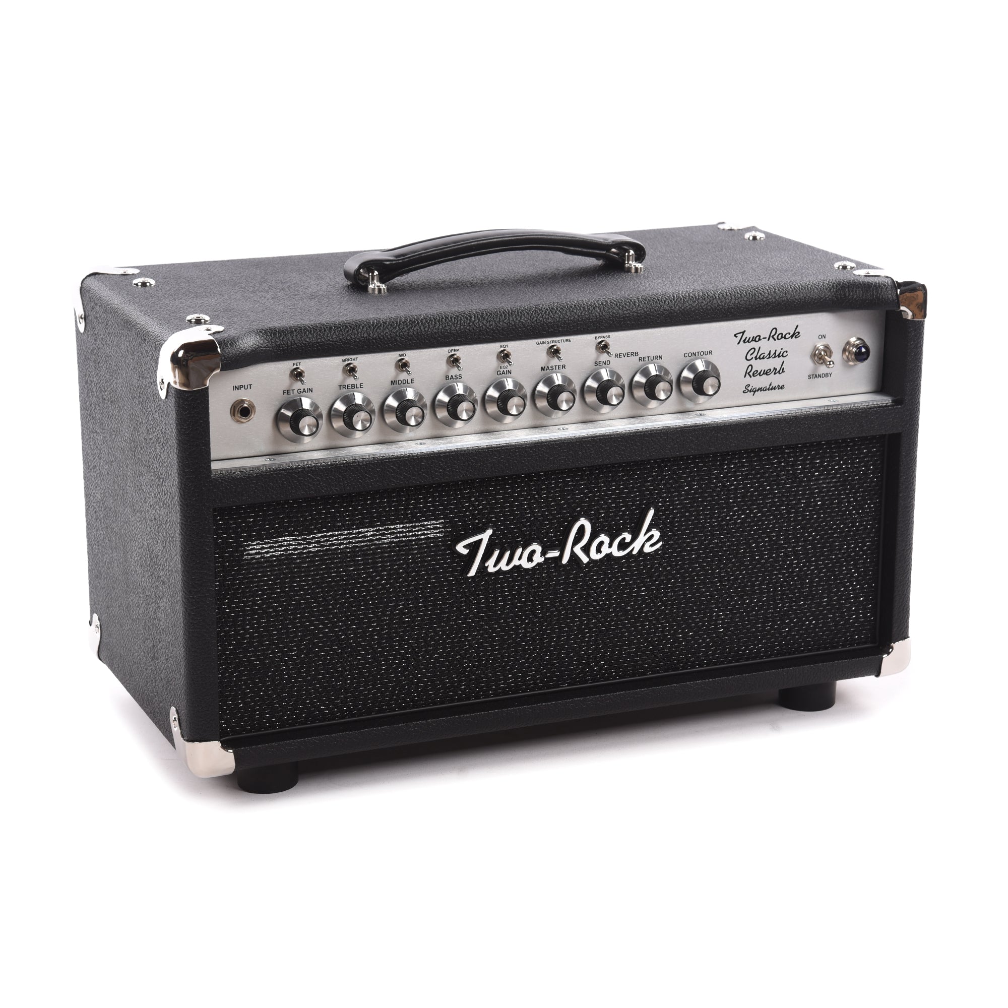 Two Rock Classic Reverb Signature 40/20W Head w/ Black Bronco Tolex & Black Sparkle Matrix Cloth