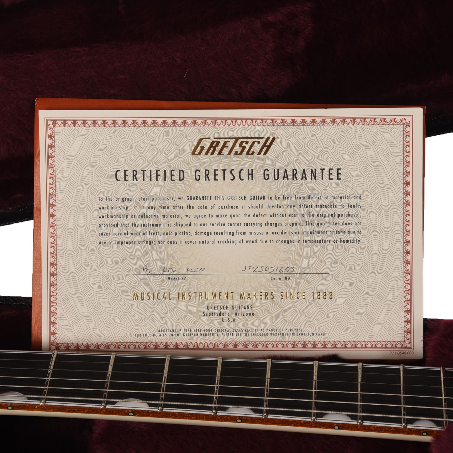 Gretsch Limited Edition Professional Falcon Center Block LTD Double-Cut Vintage White w/String-Thru Bigsby