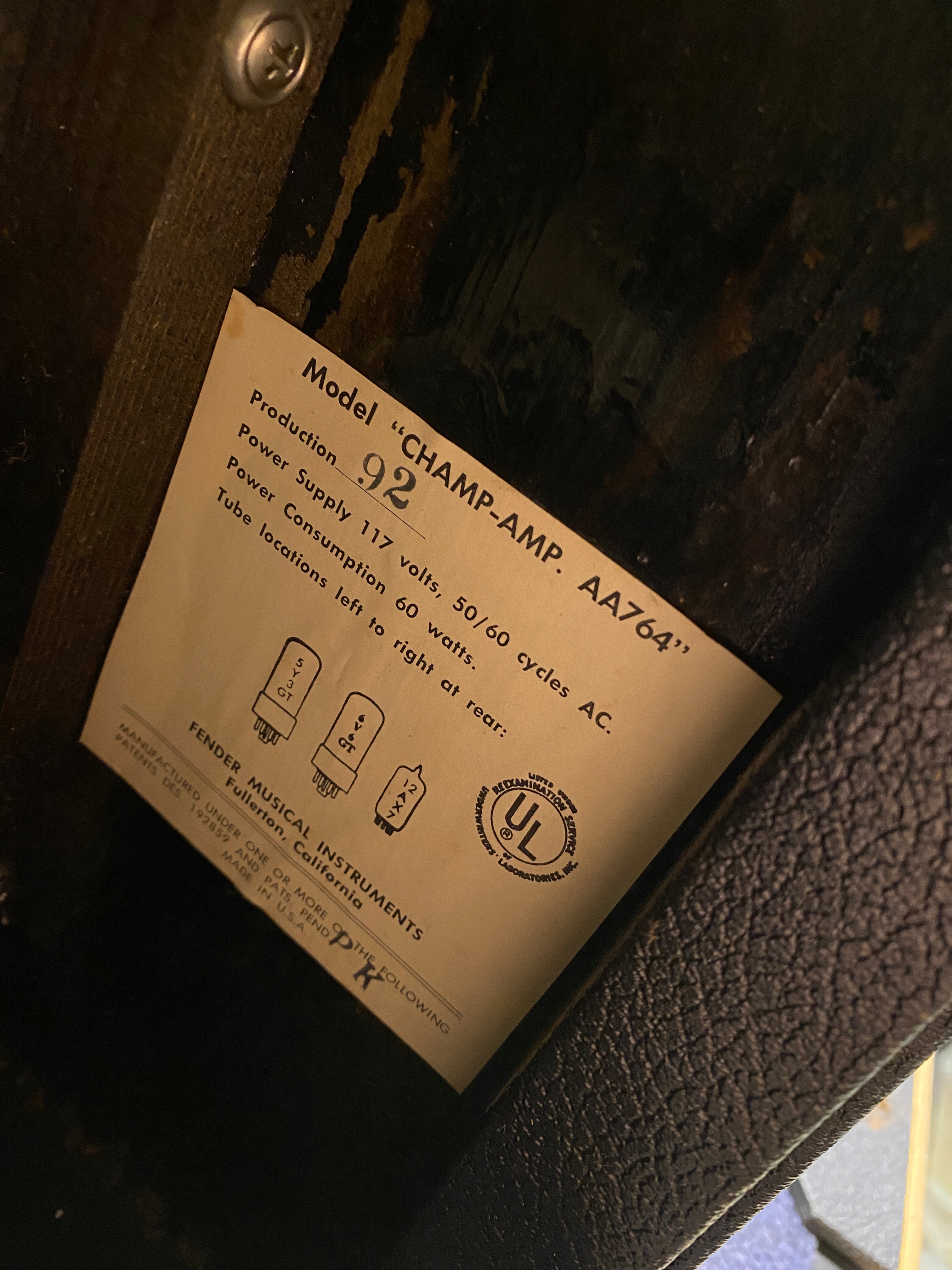 Fender Fender '68 Champ 1966 - Dave Amato of REO Speedwagon