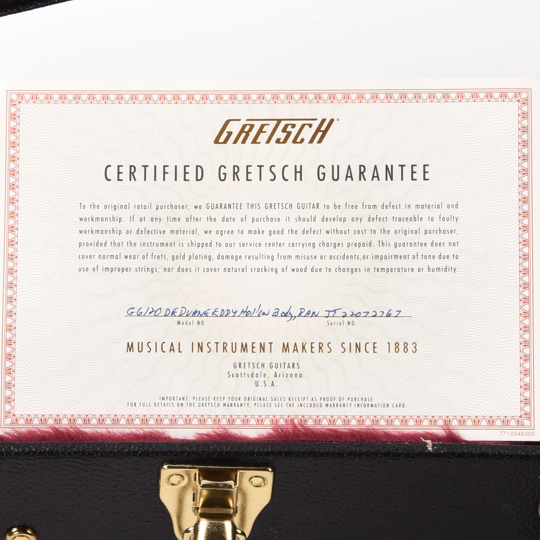 Gretsch G6120DE Duane Eddy Signature Hollow Body with Bigsby Desert Sunrise