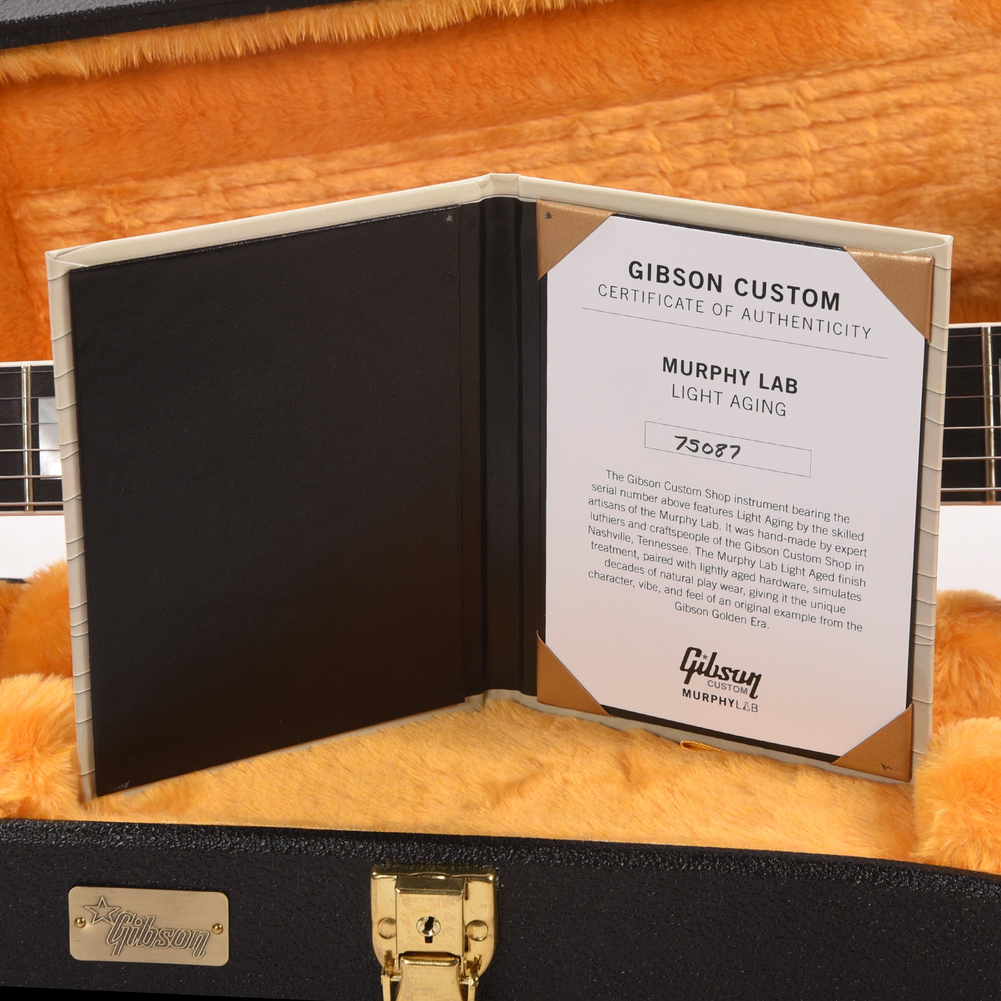 Gibson Custom Shop Murphy Lab 1957 Les Paul Custom Reissue 3-Pickup Ebony Light Aged w/Bigsby