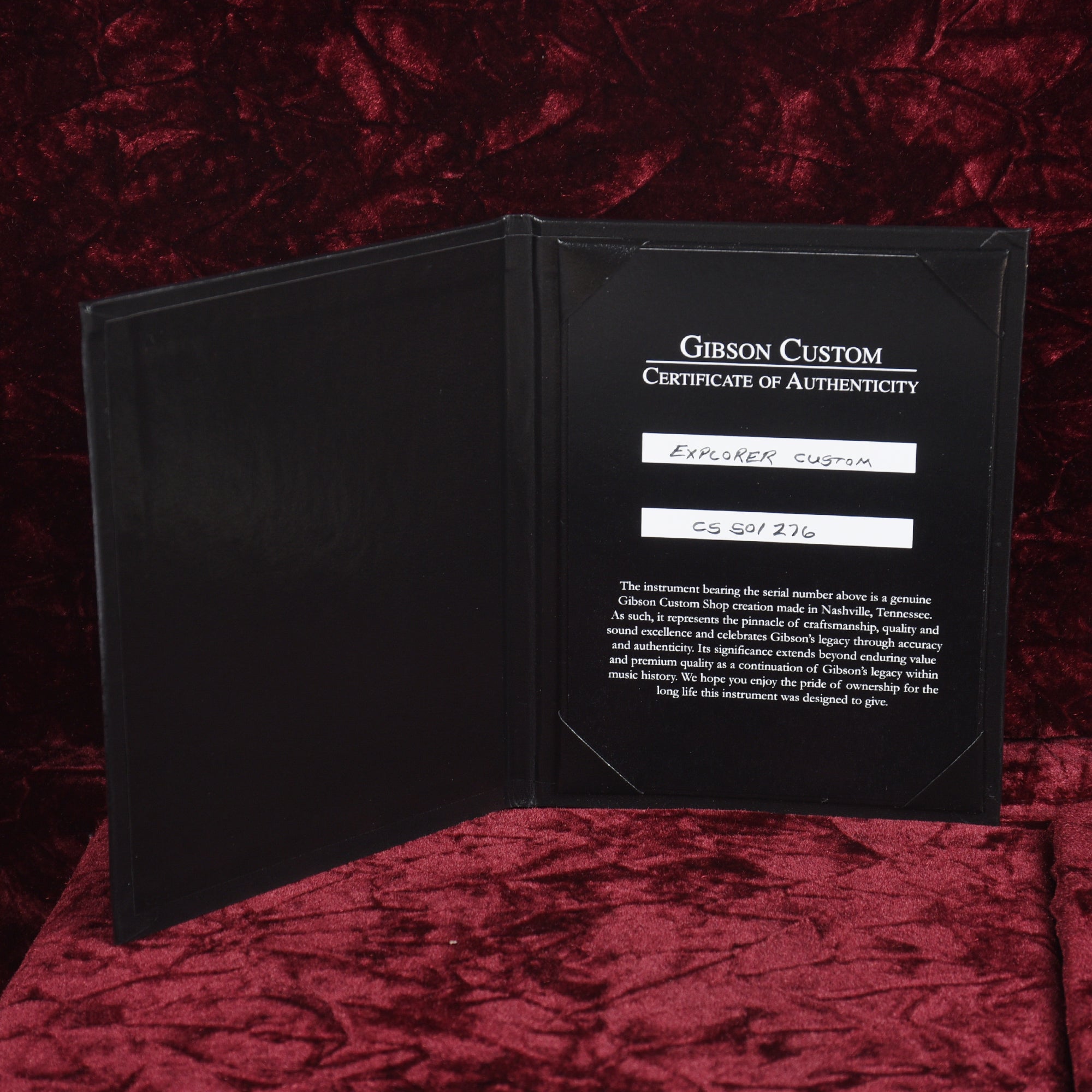 Gibson Custom Shop Explorer Custom 