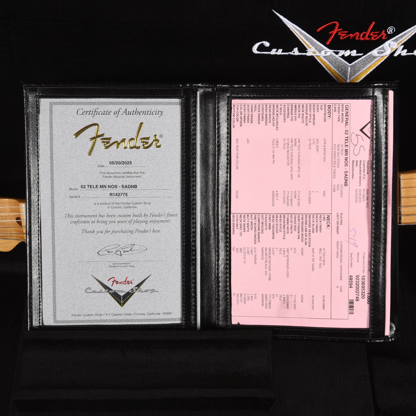 Fender Custom Shop 1952 Telecaster "Chicago Special" NOS Super Aged Daphne Blue