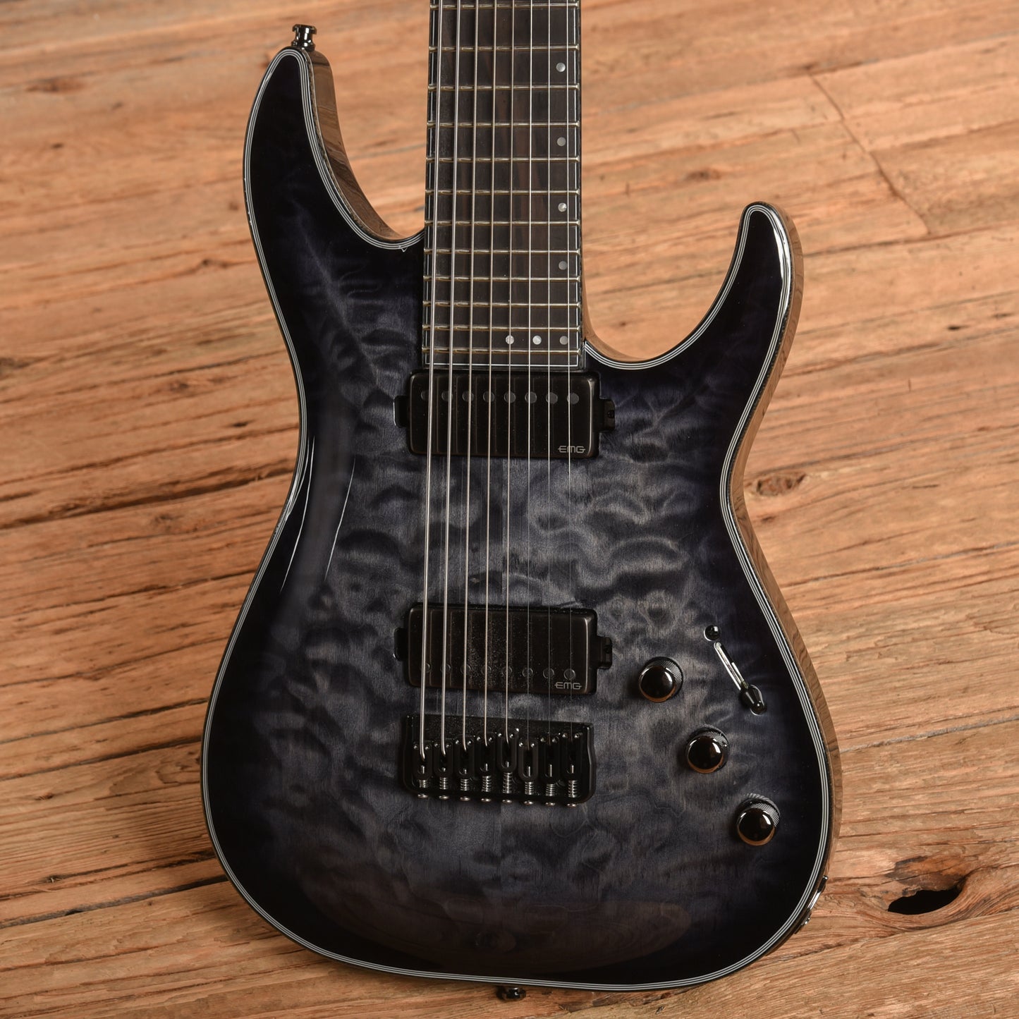 Schecter Hellraiser Hybrid C-8 Transparent Black Burst 2023