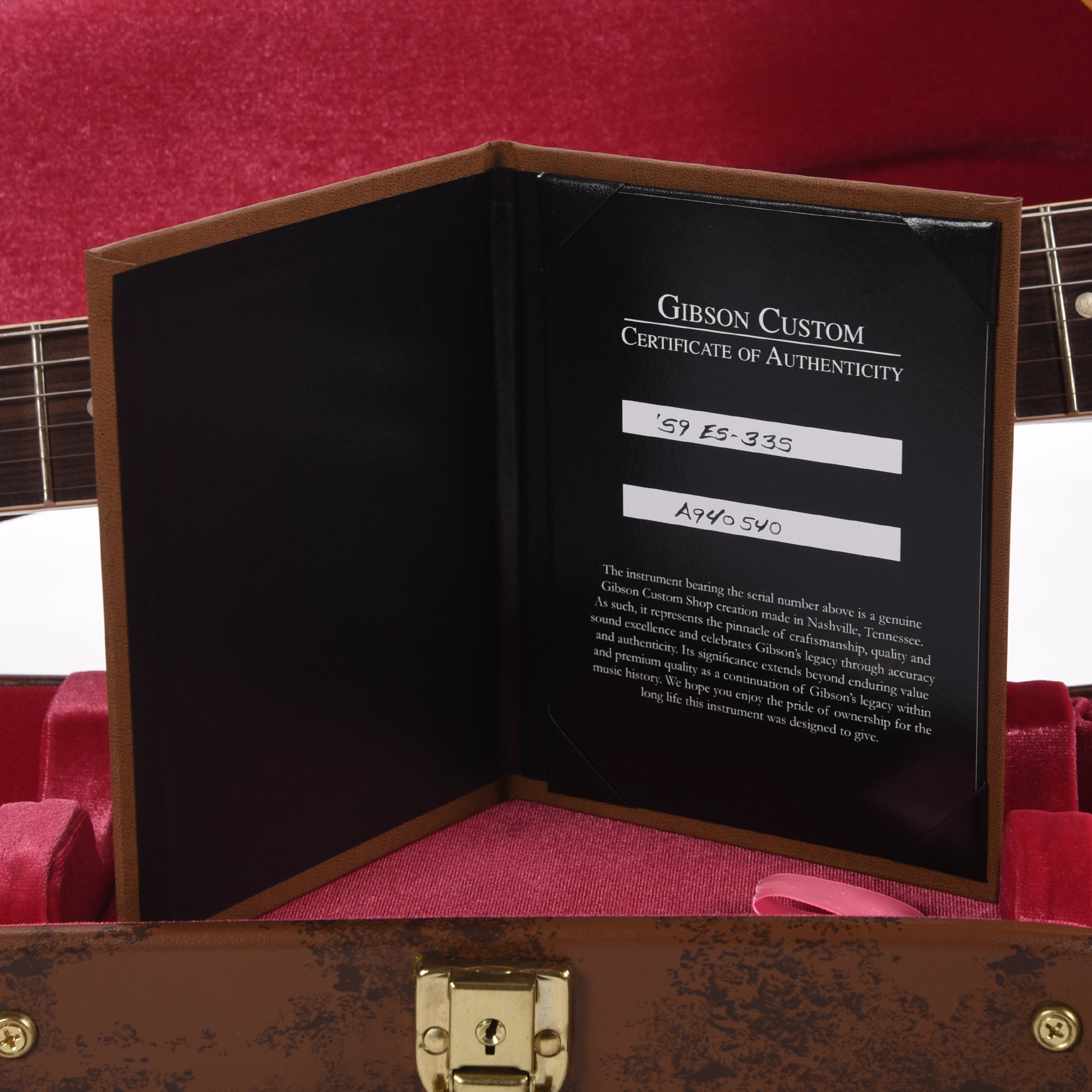 Gibson Custom Shop 1959 ES-335 Reissue LEFTY Vintage Burst VOS