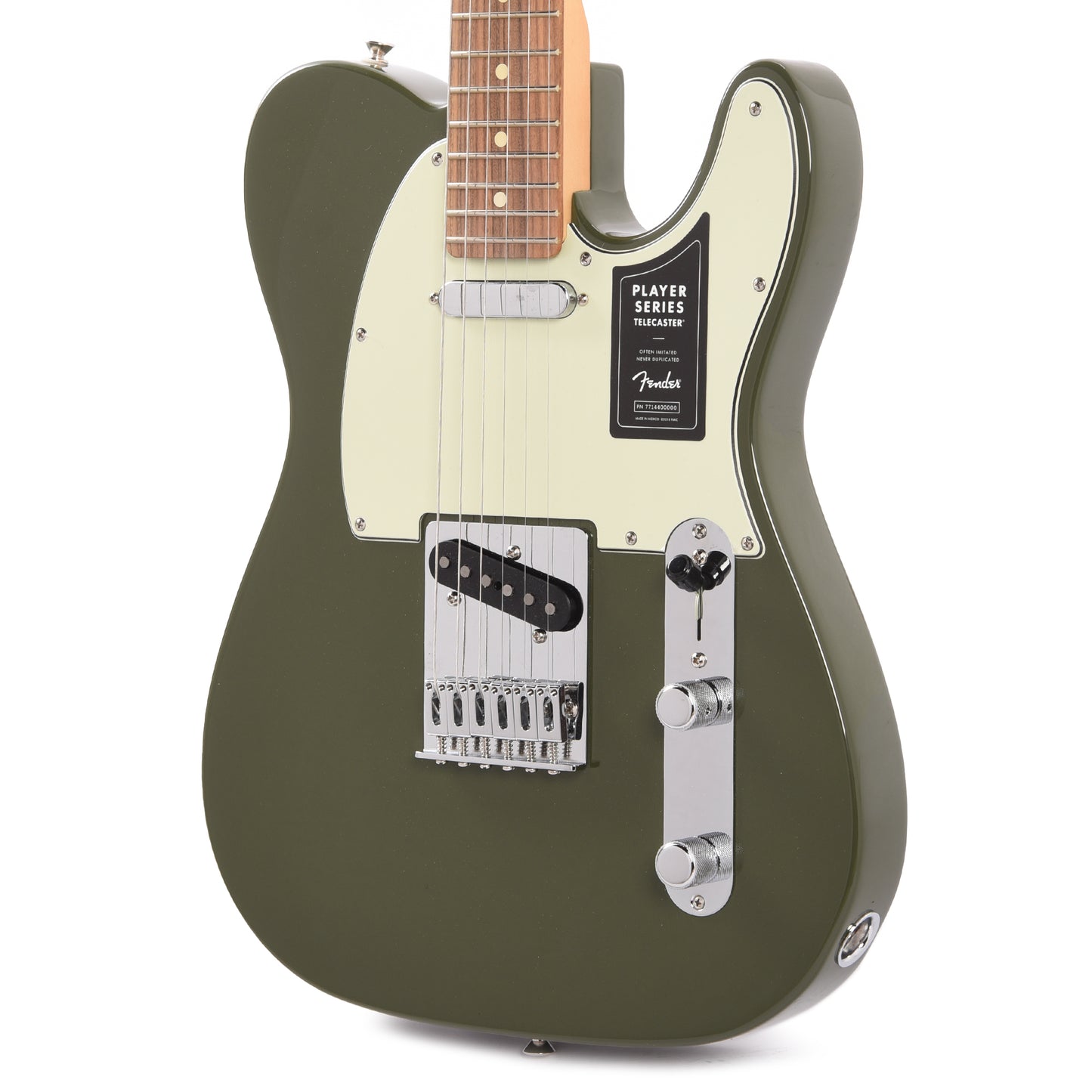 Fender Player Telecaster Olive w/3-Ply Mint Pickguard