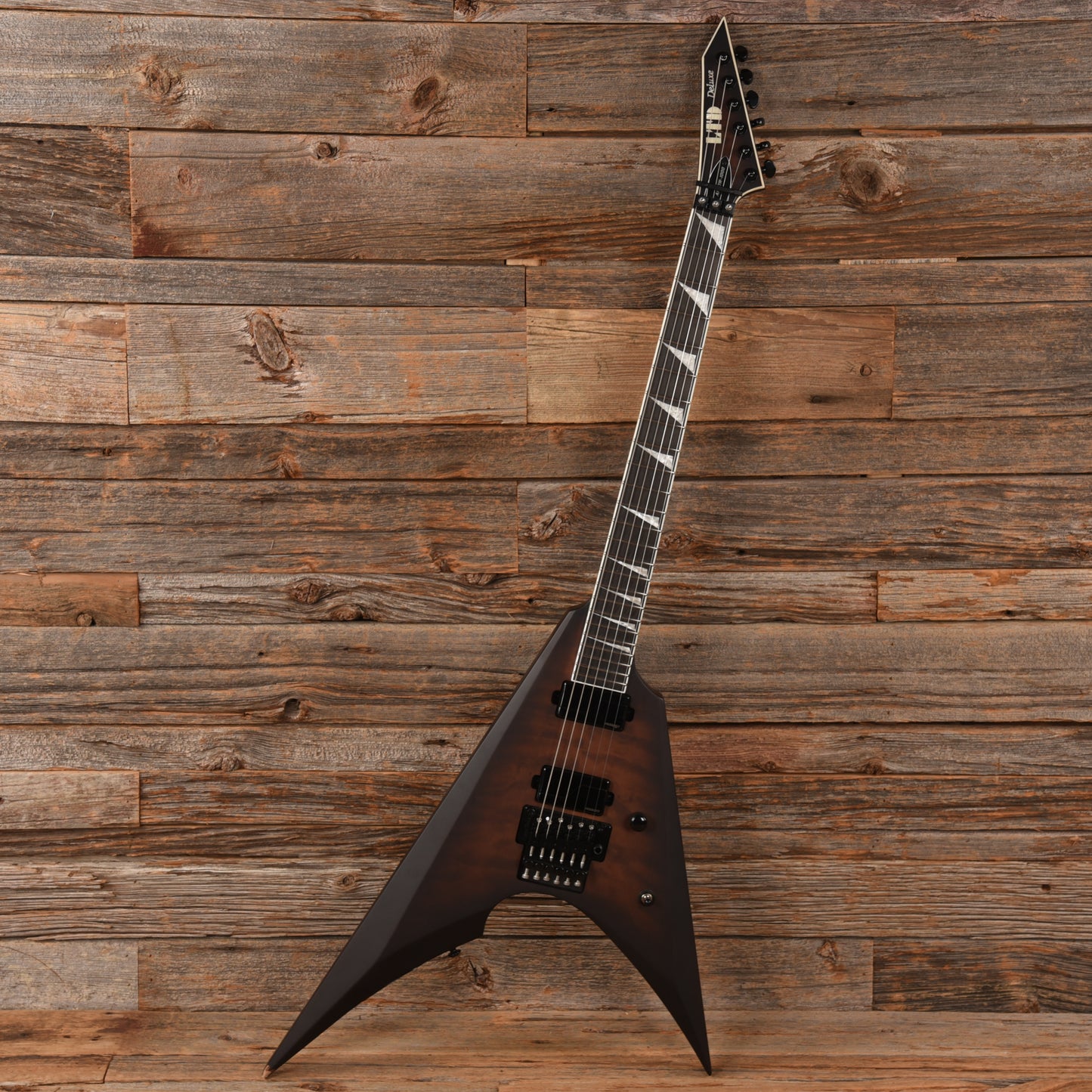 ESP LTD ARROW-1000 Dark Brown Sunburst Satin w/ Quilted Maple Top