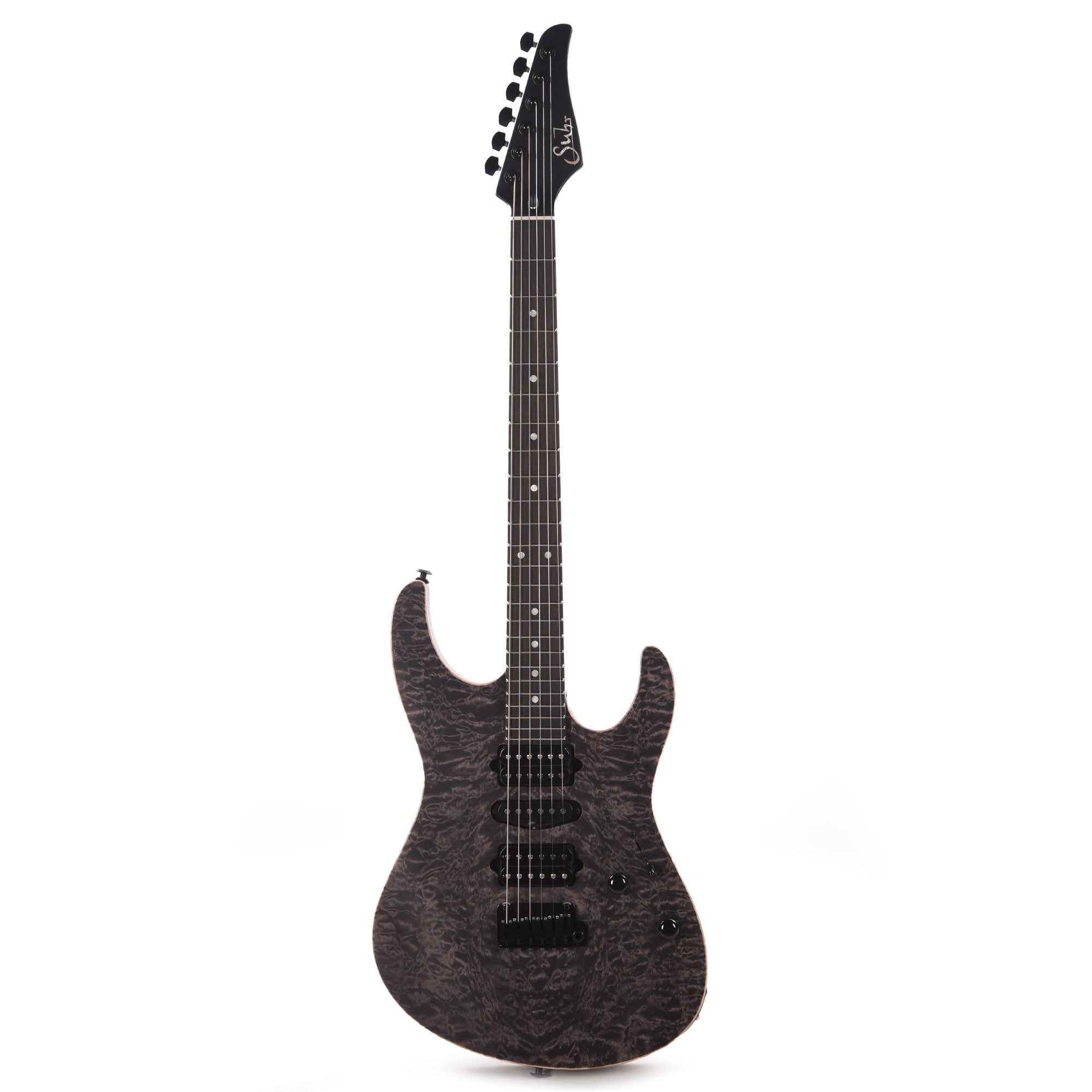 Suhr Custom Modern HSH Quilted Maple/Swamp Ash Transparent Charcoal