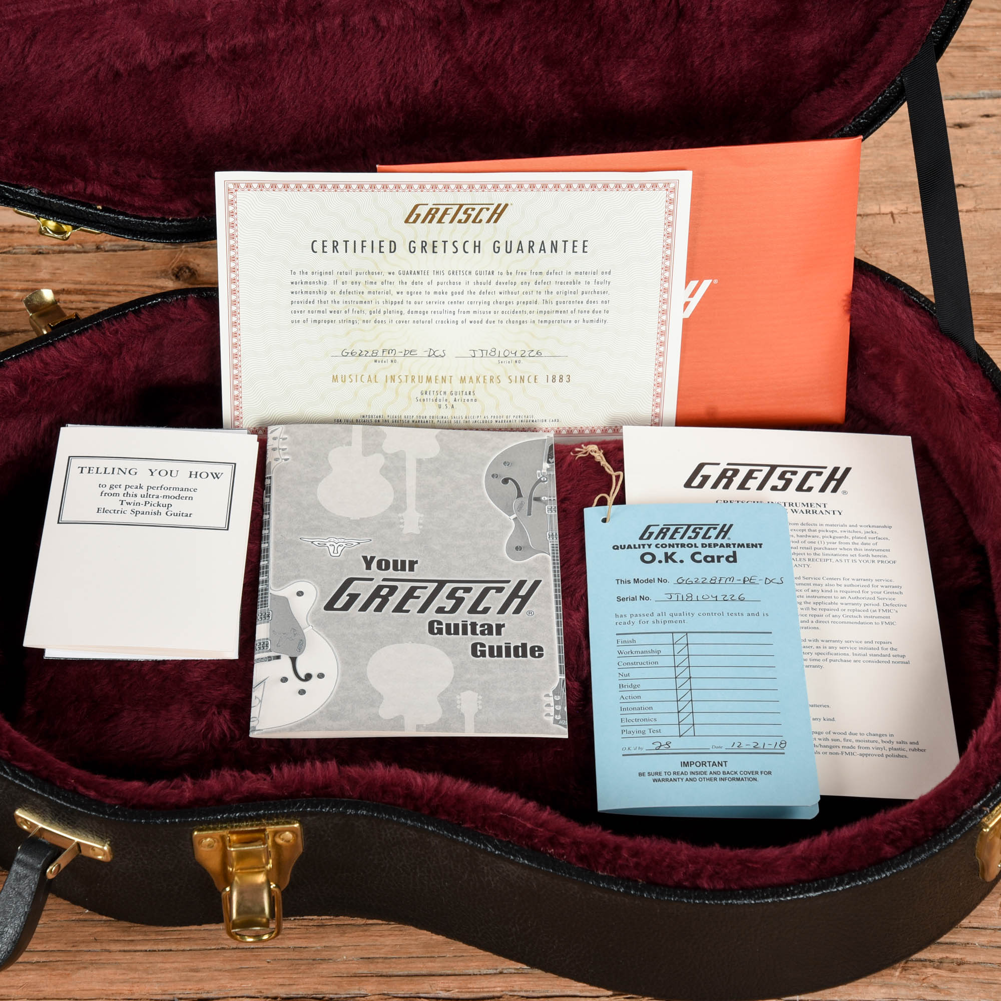 Gretsch G6228FM Players Edition Dark Cherry Stain 2018