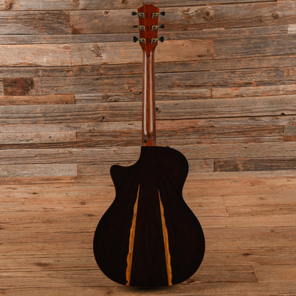 Taylor Custom Grand Auditorium Torrefied Sitka/Cocobolo Black Top ES2 w/Bloodwood Binding