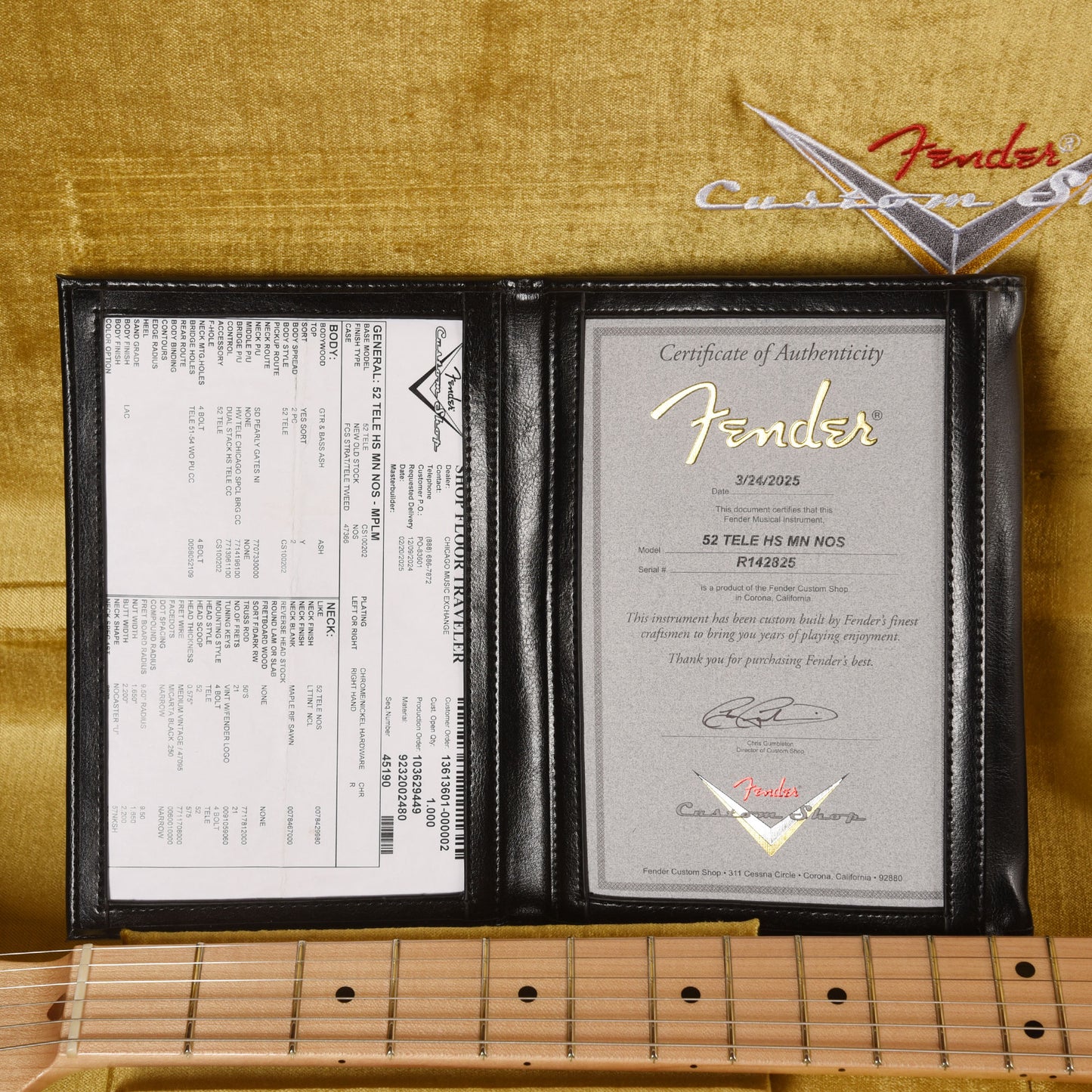 Fender Custom Shop 1952 Telecaster HS "Chicago Special" NOS Medium Palomino Metallic