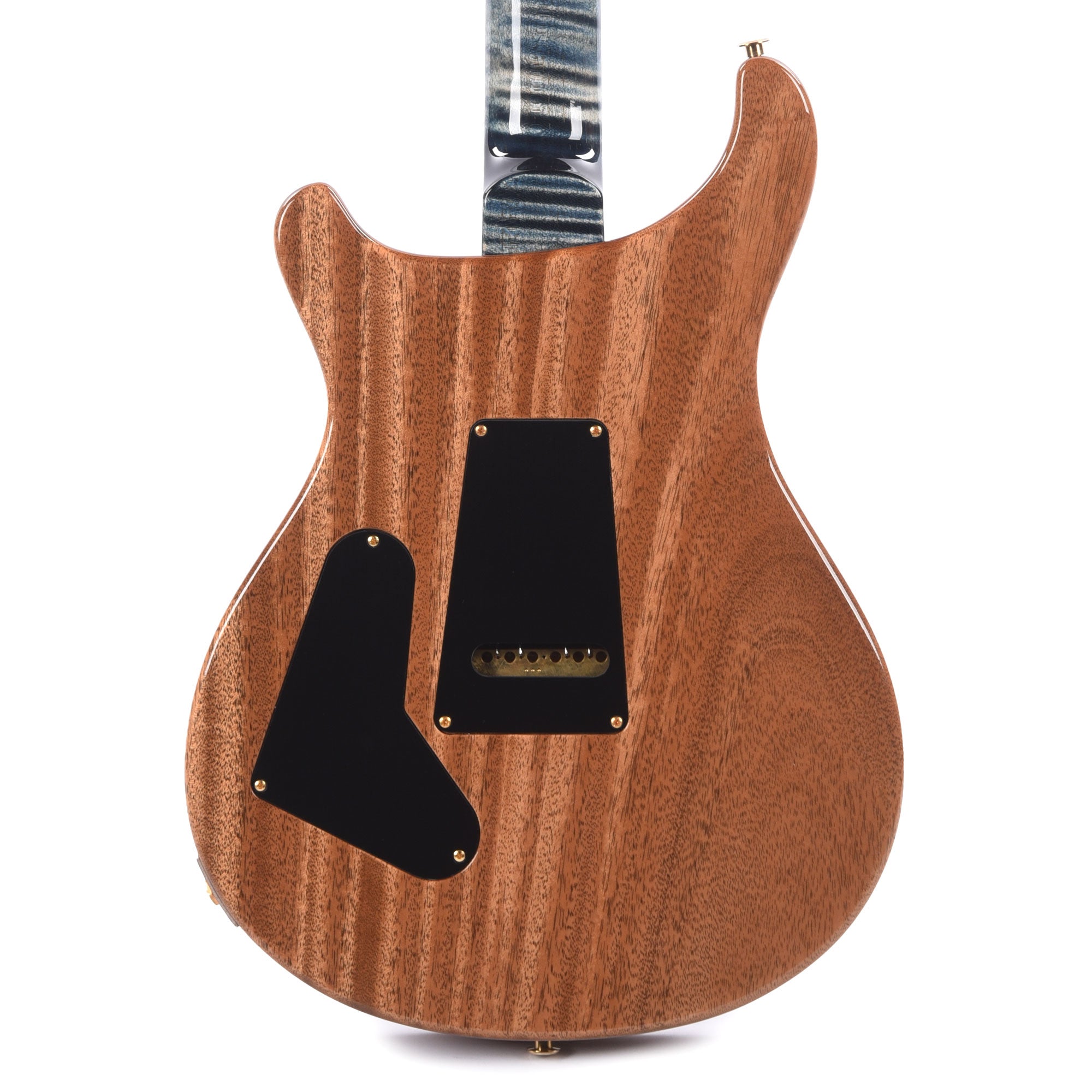 PRS Wood Library Custom 24 Fat Back 10-Top Flame Faded Whale Blue w/Figured Stained Neck & African Blackwood Fingerboard