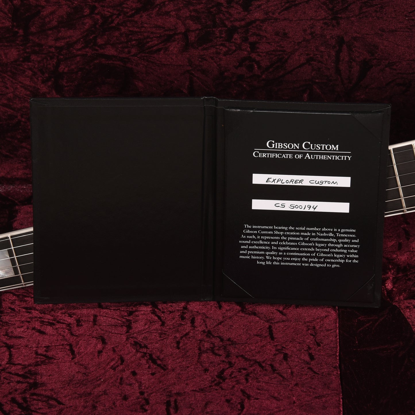 Gibson Custom Shop Explorer Custom "CME Spec" Silver Sparkle VOS