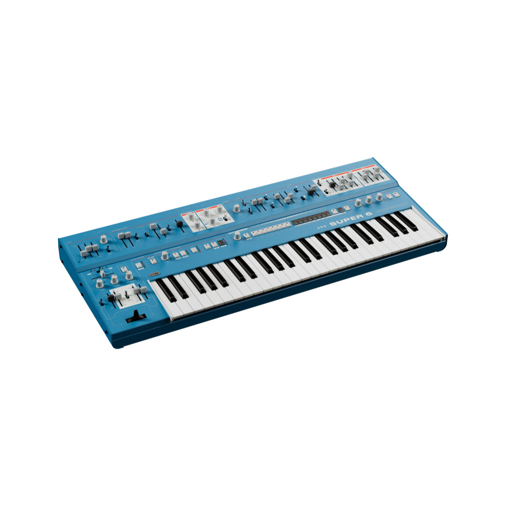 UDO Super 6 Polyphonic Analog Synthesizer Blue w/ Poly Aftertouch