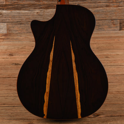 Taylor Custom Grand Auditorium Torrefied Sitka/Cocobolo Black Top ES2 w/Bloodwood Binding
