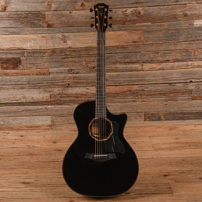 Taylor Custom Grand Auditorium Torrefied Sitka/Cocobolo Black Top ES2 w/Bloodwood Binding
