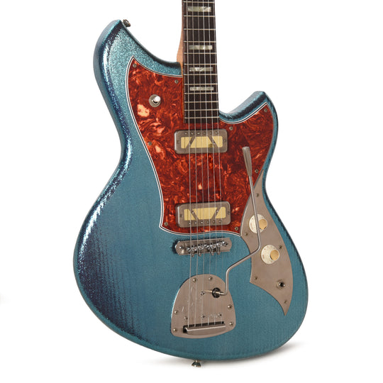 Novo Serus J Custom Lake Placid Blue Sparkle Extra Light Distress w/Lollar Gold Foils