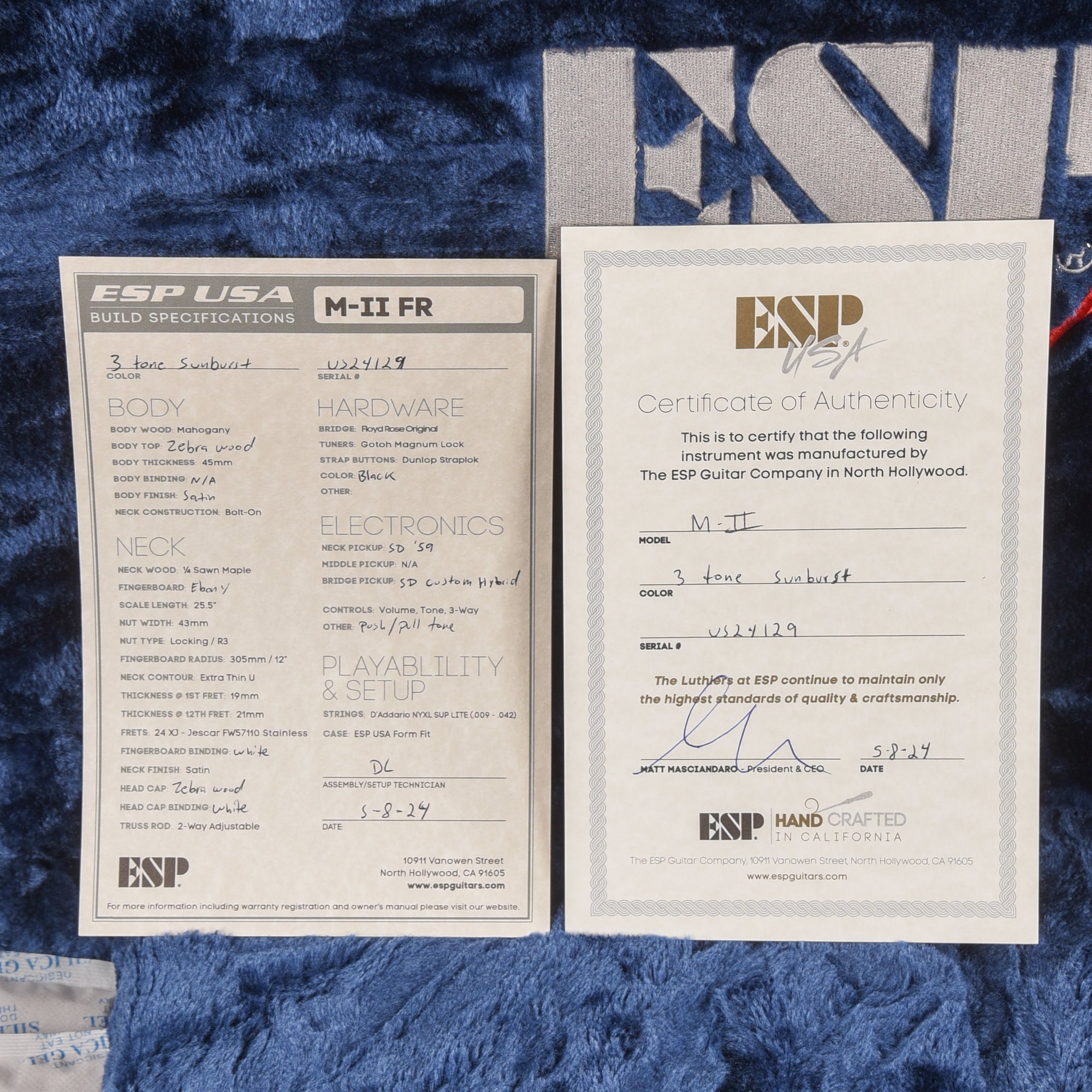 ESP USA M-II FR Sunburst 2024