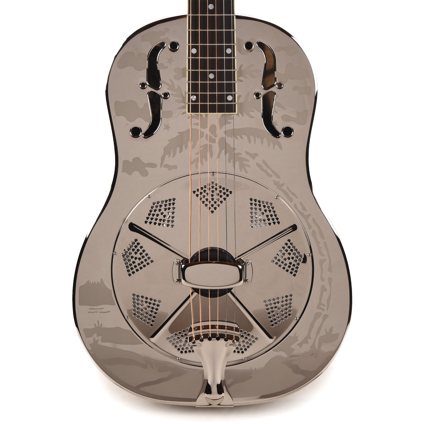 National Style O Single Cone Brass Bright Nickel 12-Fret