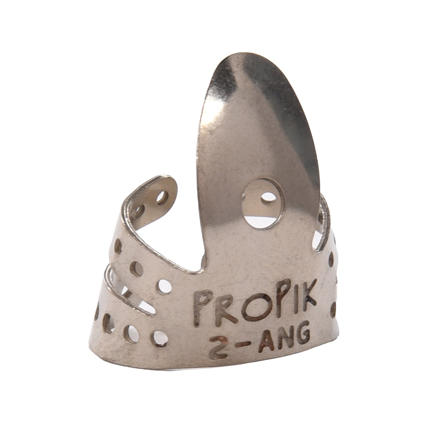 ProPik Extra Comfortable Split Wrap Fingerpick #2 Nickel Angled 2-Pack