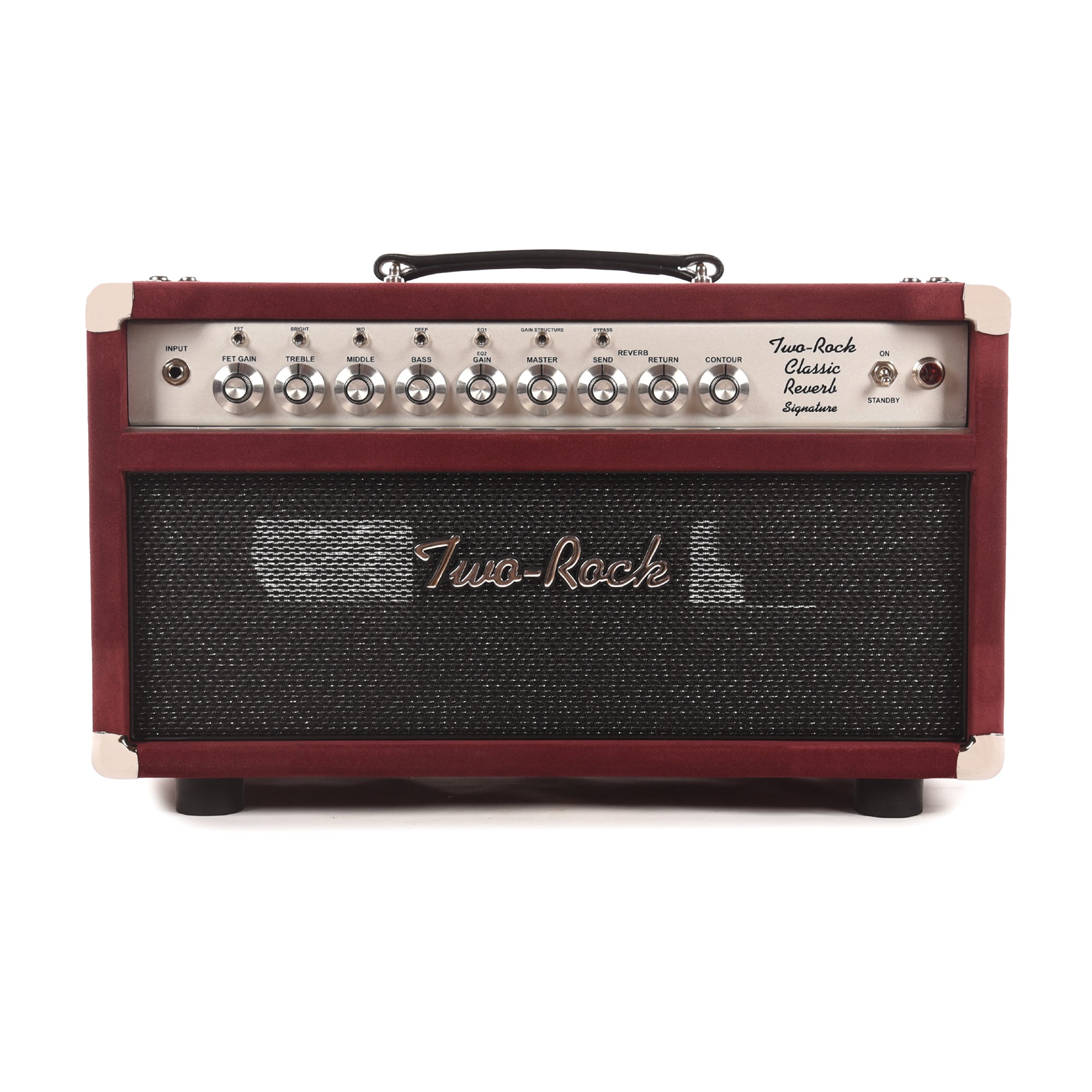 Two Rock Classic Reverb Signature 100/50W Head Burgundy Suede w/ Sparkle Matrix Grill