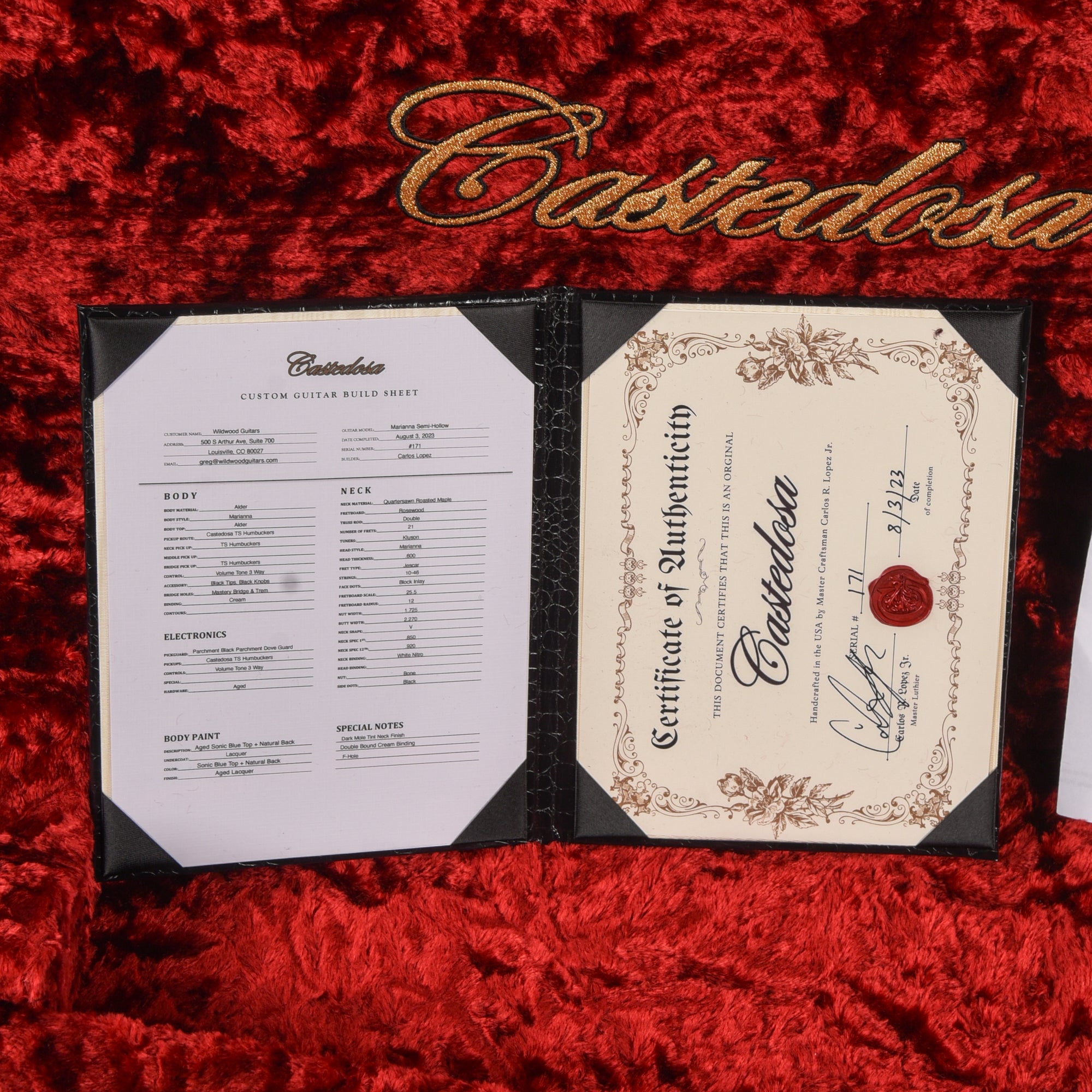 Castedosa Marianna Semi-Hollow Aged Sonic Blue 2023