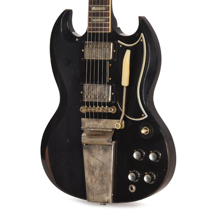 Gibson Custom Shop 1961 Les Paul SG Standard "CME Spec" Antique Ebony Murphy Lab Heavy Aged w/Long Maestro Vibrola