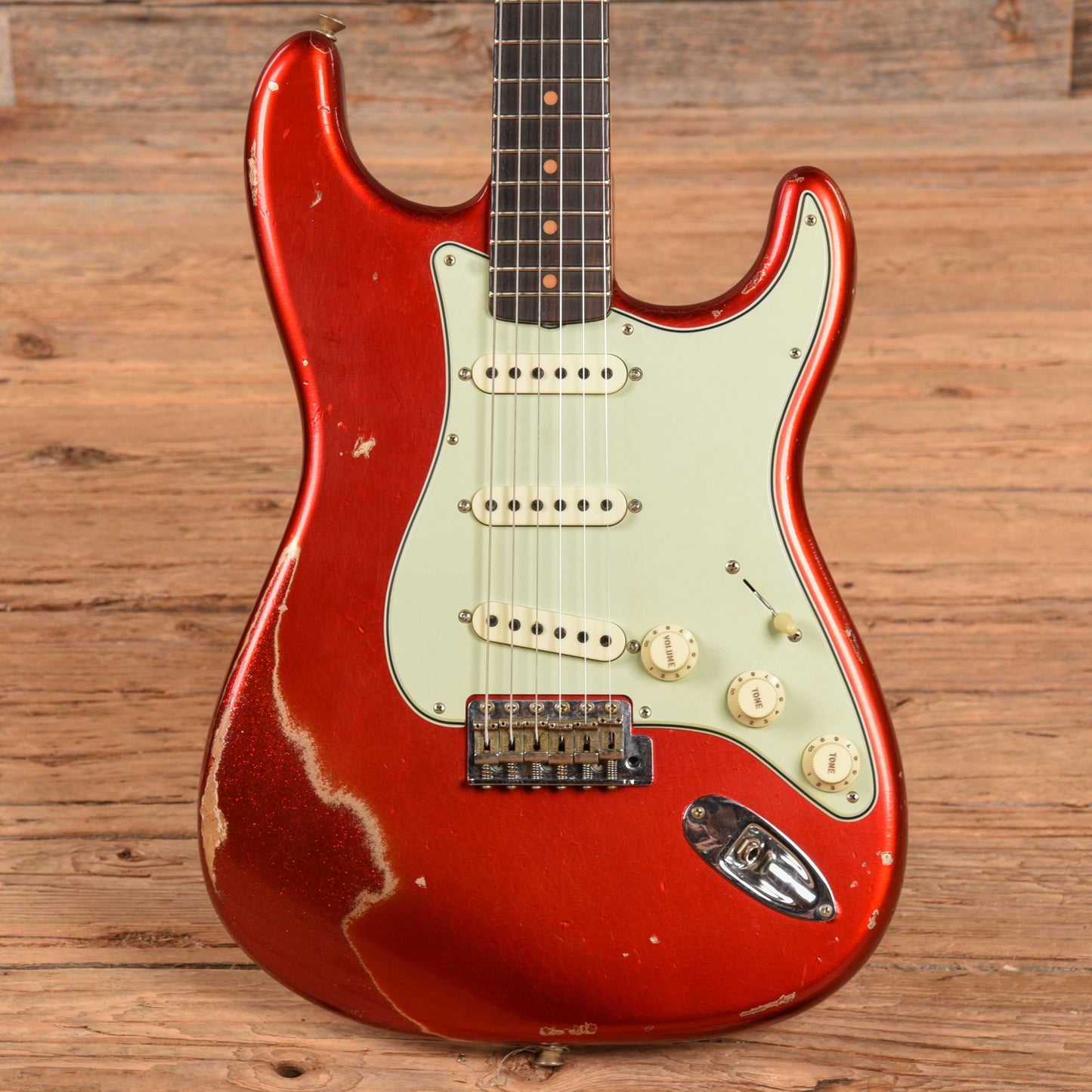 Fender Custom Shop 59 Stratocaster Relic RVHS Candy Apple Red over Red Sparkle 2019