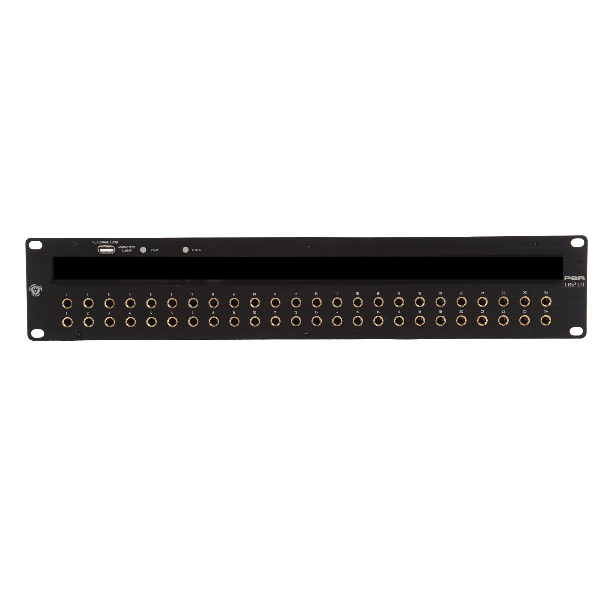 Black Lion Audio PBR TRS3 LIT 48-Point Gold-Plated TRS Patchbay w/ Customizable LED display