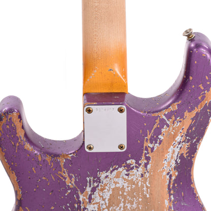 Fender Custom Shop Stratocaster Hardtail HH Heavy Relic Purple Metallic Master Built by Dennis Galuszka w/Fluence Humbuckers