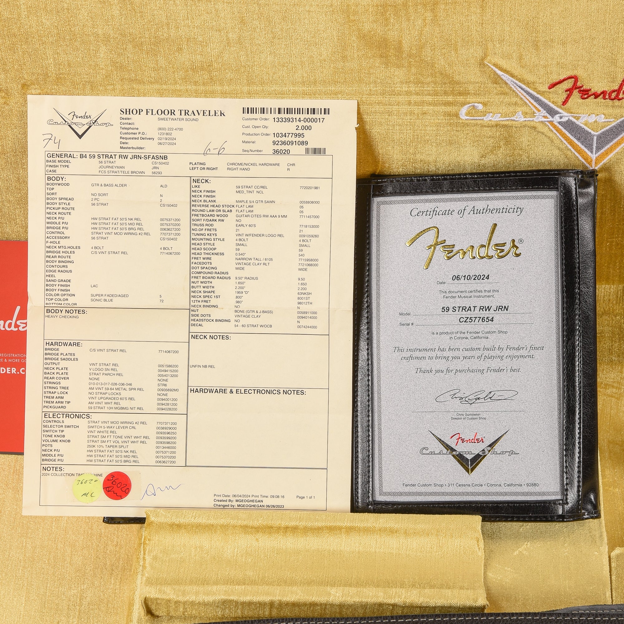 Fender Custom Shop '59 Stratocaster Journeyman Relic Sonic Blue 2024